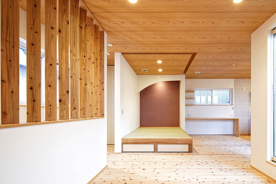 注文住宅のリビングフロアを撮影（愛知県名古屋市）